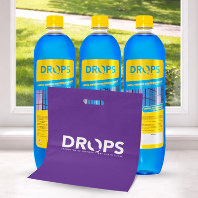 3 Limpiavidrios desengrasante (líquido) 1000ml + Bolsa