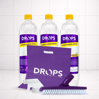 Kit de limpieza: Cepillo limpia juntas + 3 limpia juntas 1000ml